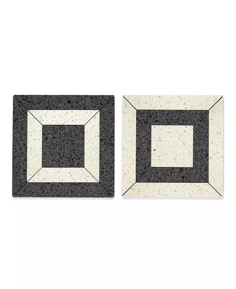 Ann Sacks Mod Moda Alexander black and white geometric mosaic tile