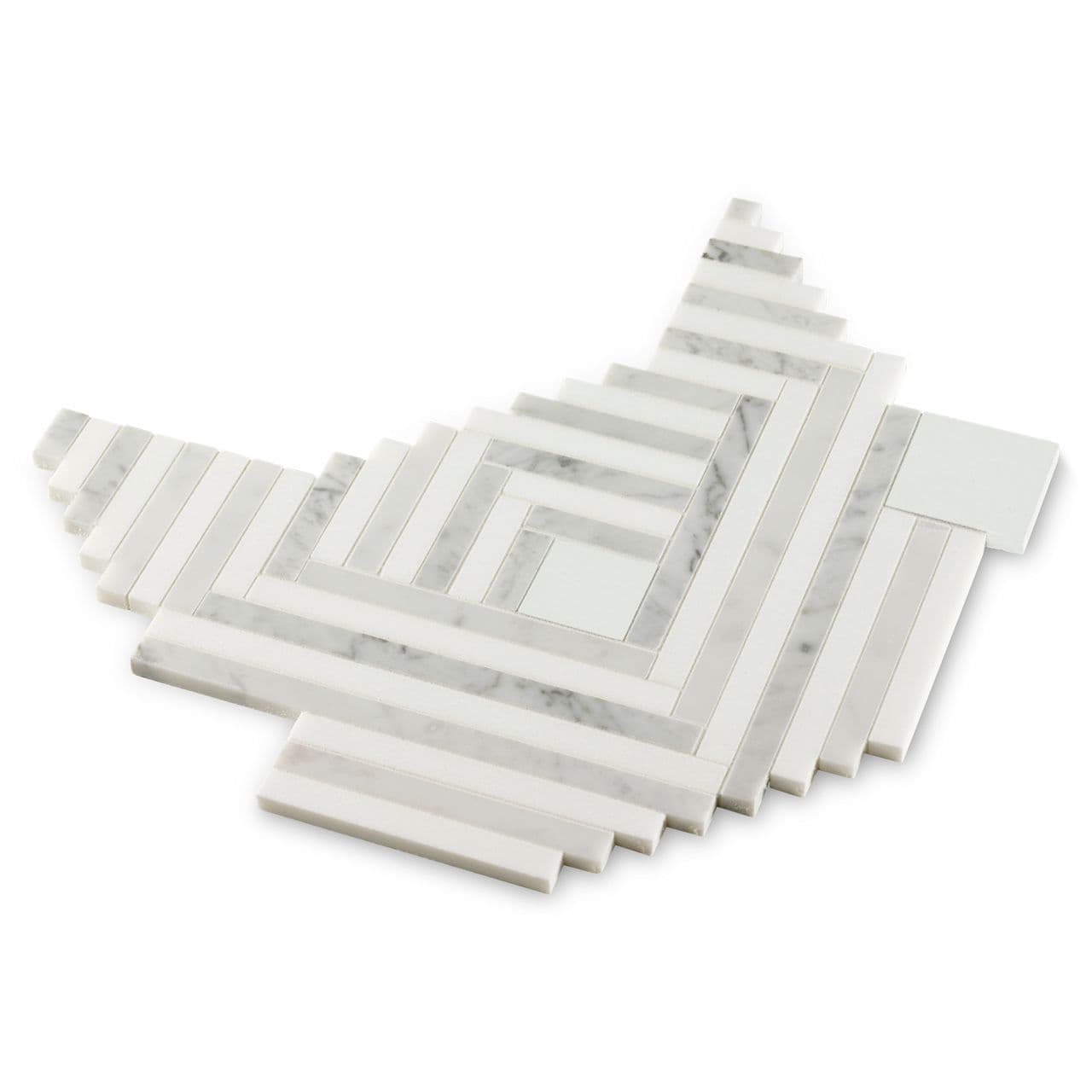 Ann Sacks | Benton Carrara Honed Trelliage (12" x 12") Marble Tile - alternate view