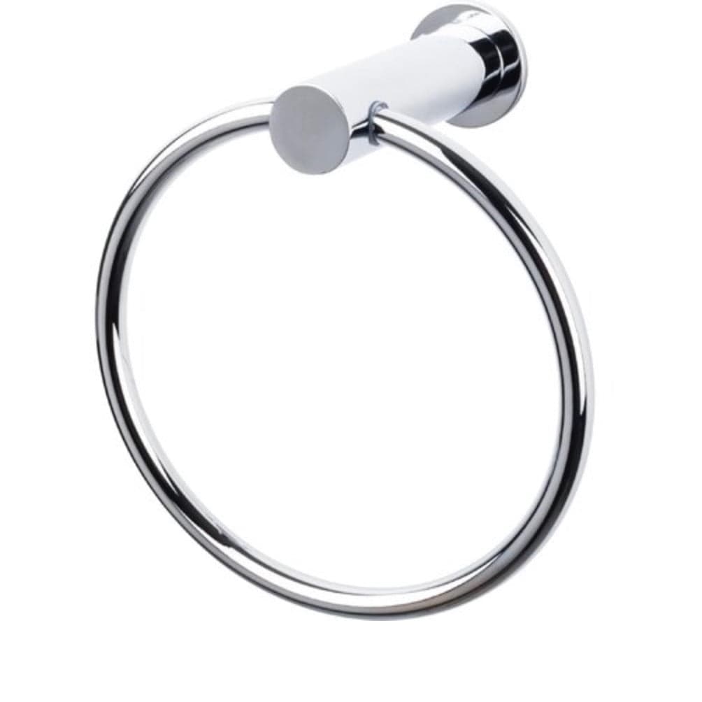 Top Knobs Hopewell Towel Ring in polished chrome