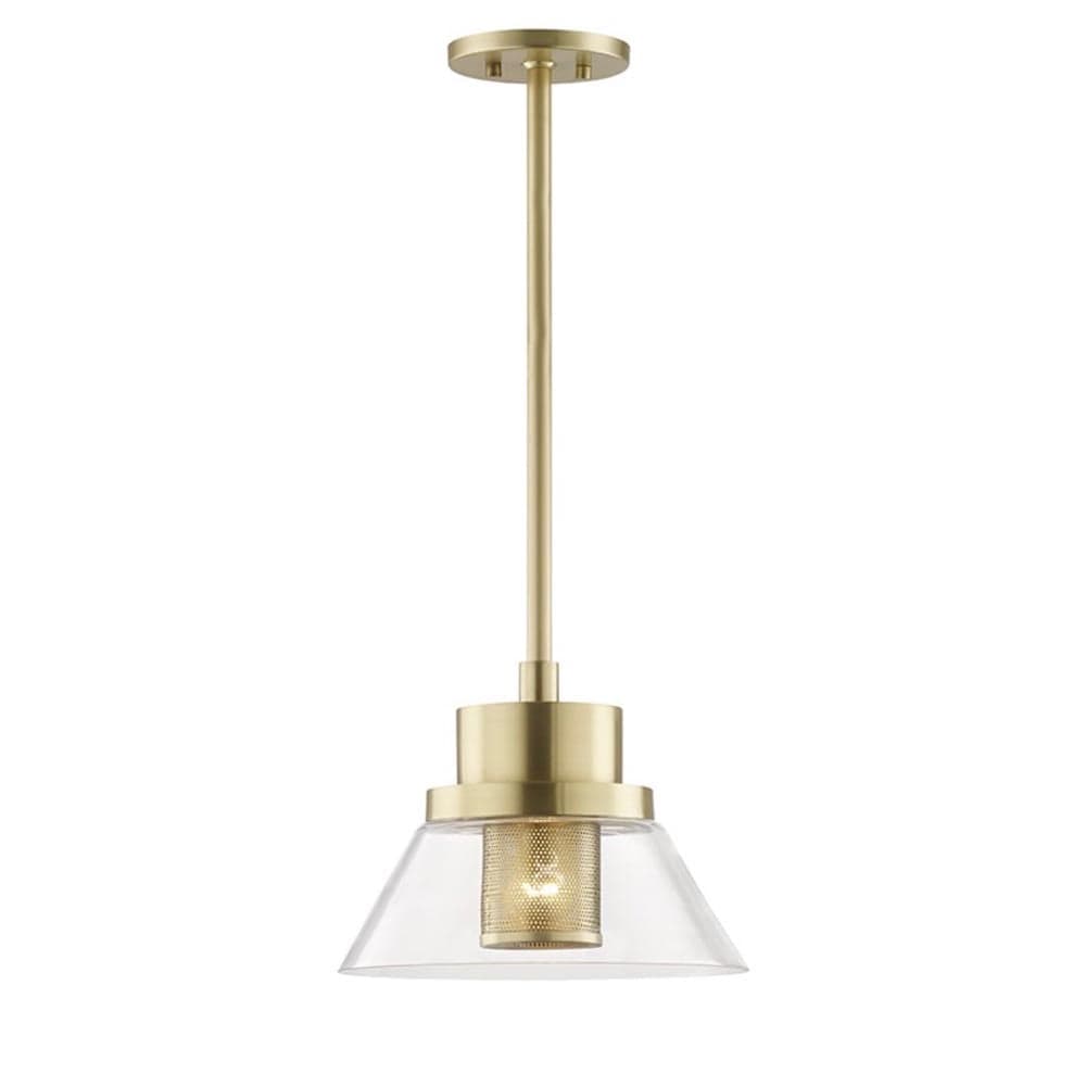 Hudson Valley Lighting Paoli Pendant Light in Aged Brass, 12" diameter