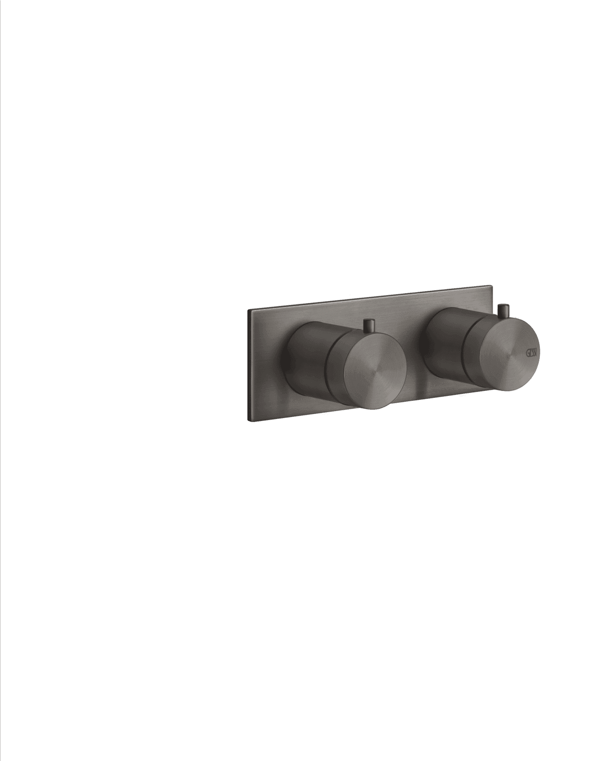 Gessi 316 Thermostatic Trim With Volume Control in Black Metal Brushed Pvd