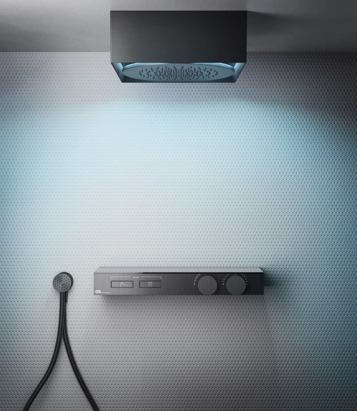 Gessi Hi-Fi Magnetic Handshower Set in Black Metal Brushed Pvd