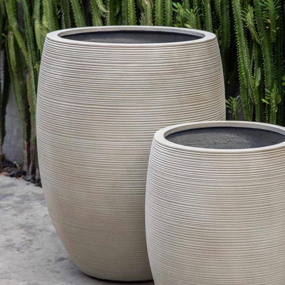 Campania International Haley Planter in Ivory Lite, large size, lightweight resin construction