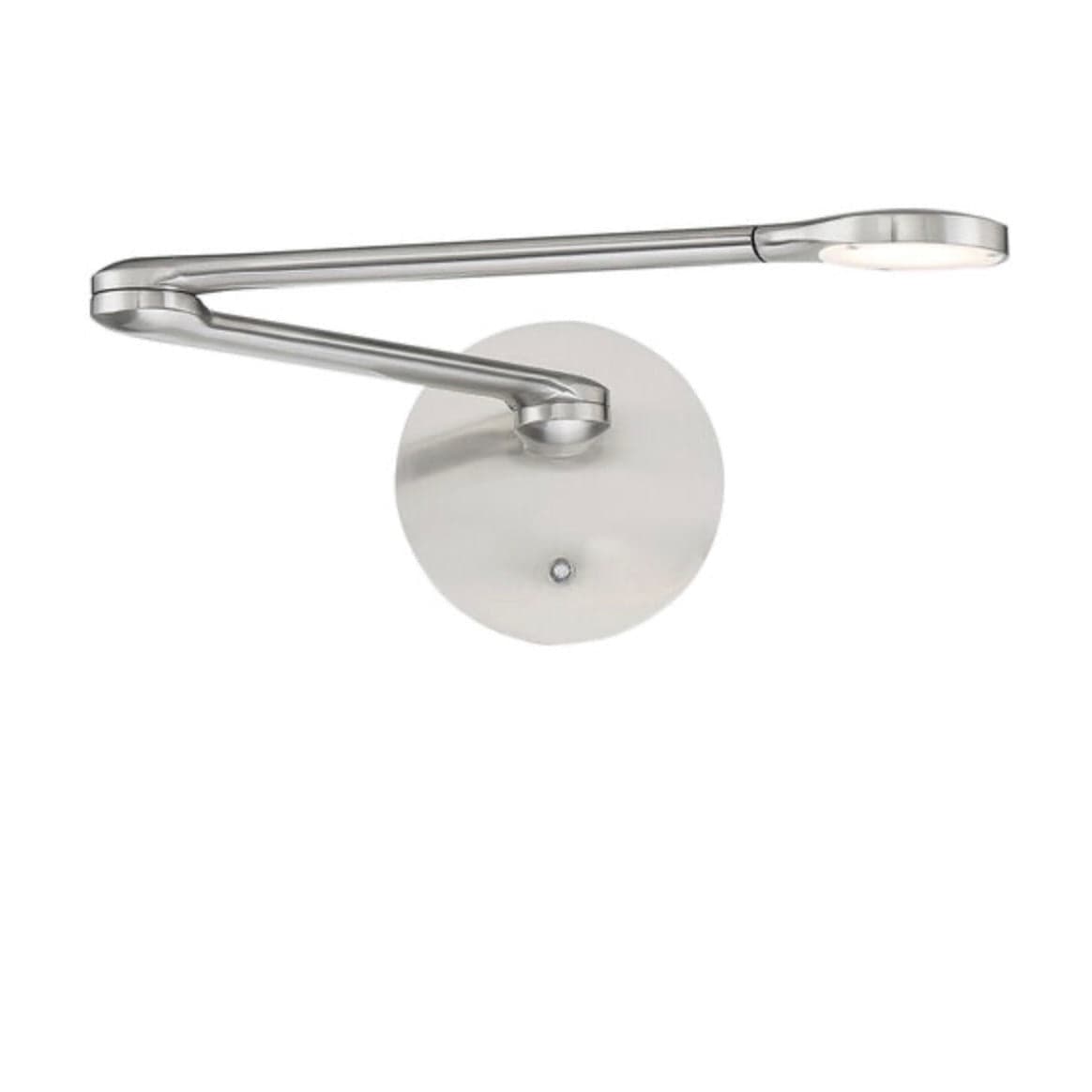 Modern Forms Reflex Reading Light in brushed nickel, 5" canopy, 24" extension