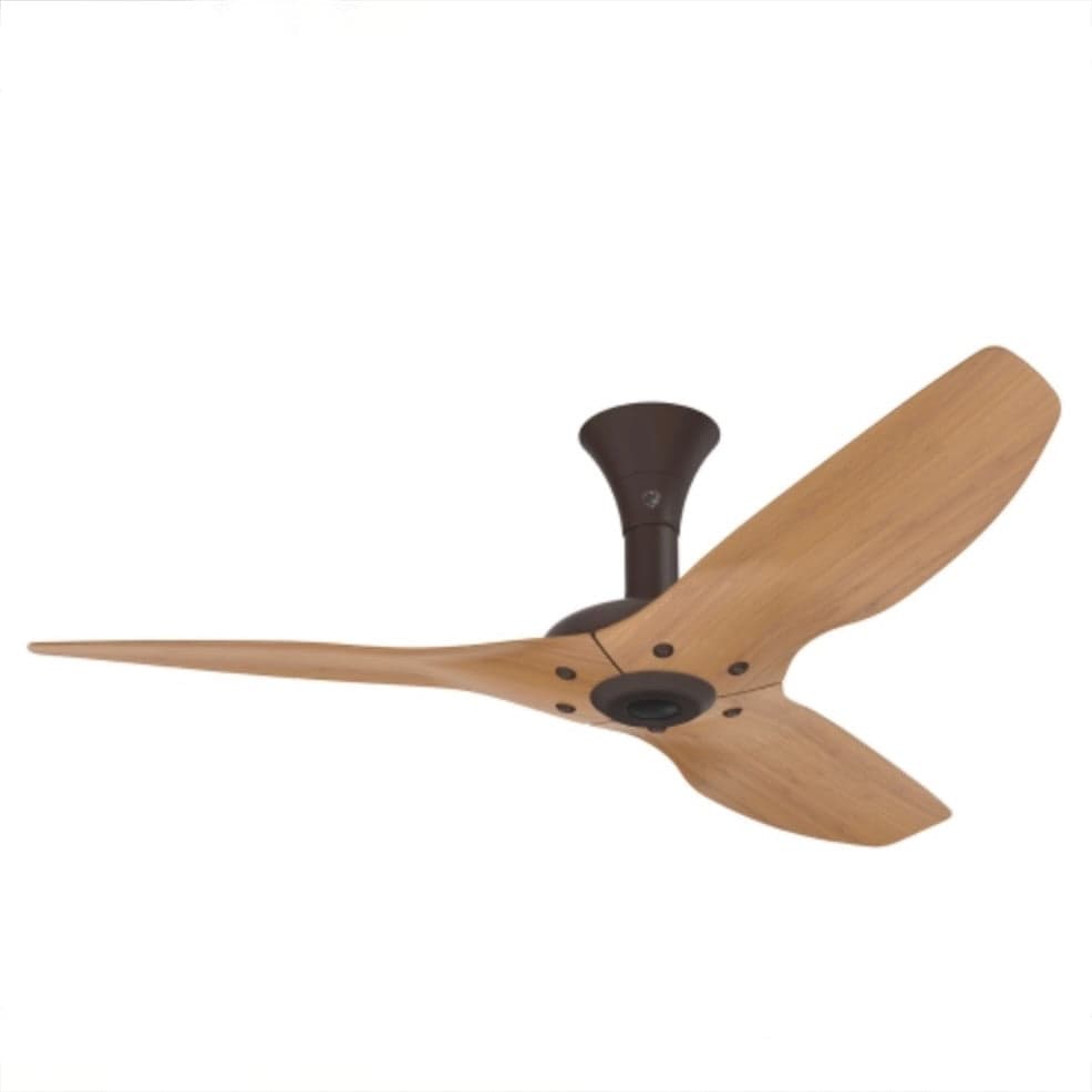 Big Ass Fan Haiku 52in ceiling fan with caramel bamboo airfoils and oil rubbed bronze finish