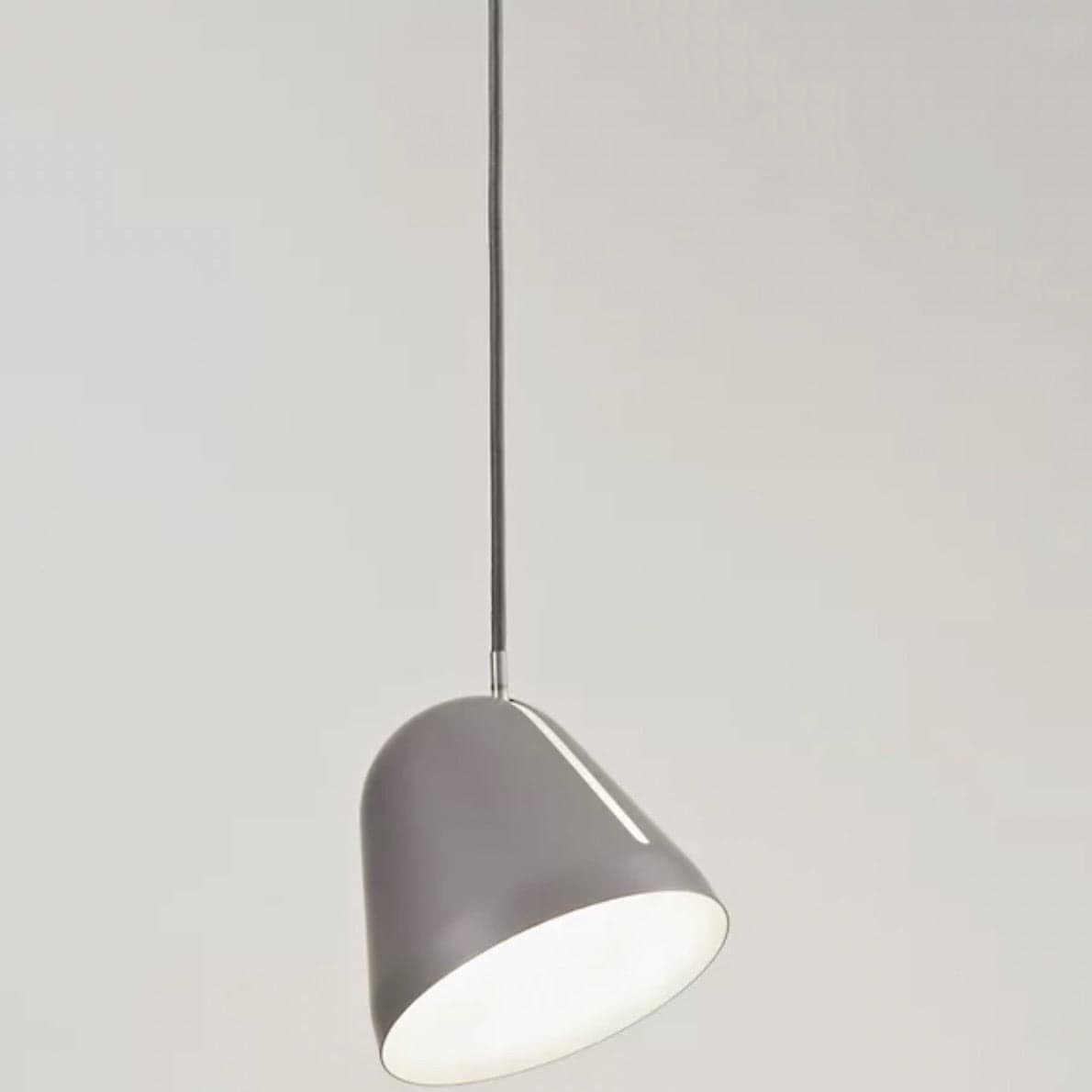 Nyta Tilt Pendant Small in matte grey finish
