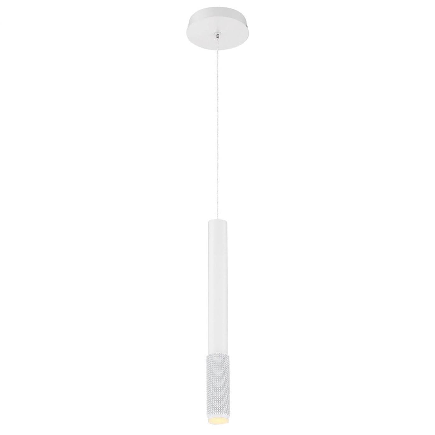 Eurofase Davenport Bottom Edge Spiked Pendant in white with frosted acrylic diffuser