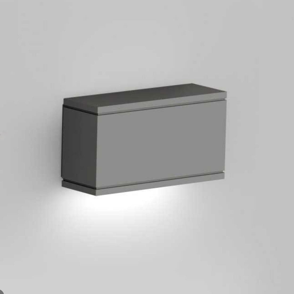 WAC Lighting Rubix Outdoor Wall Sconce in graphite with die cast aluminum housing and etched glass diffuser
