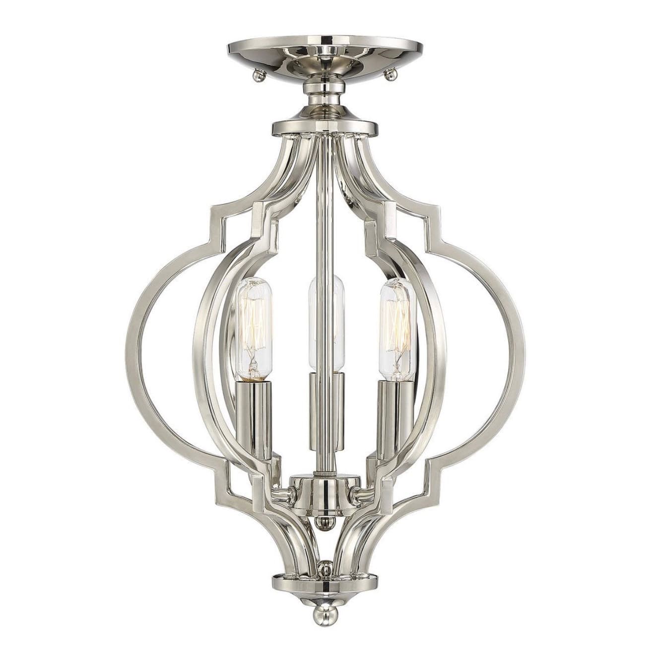 Savoy House 3-Light Convertible Semi-Flush or Pendant (M60055PN), Polished Nickel