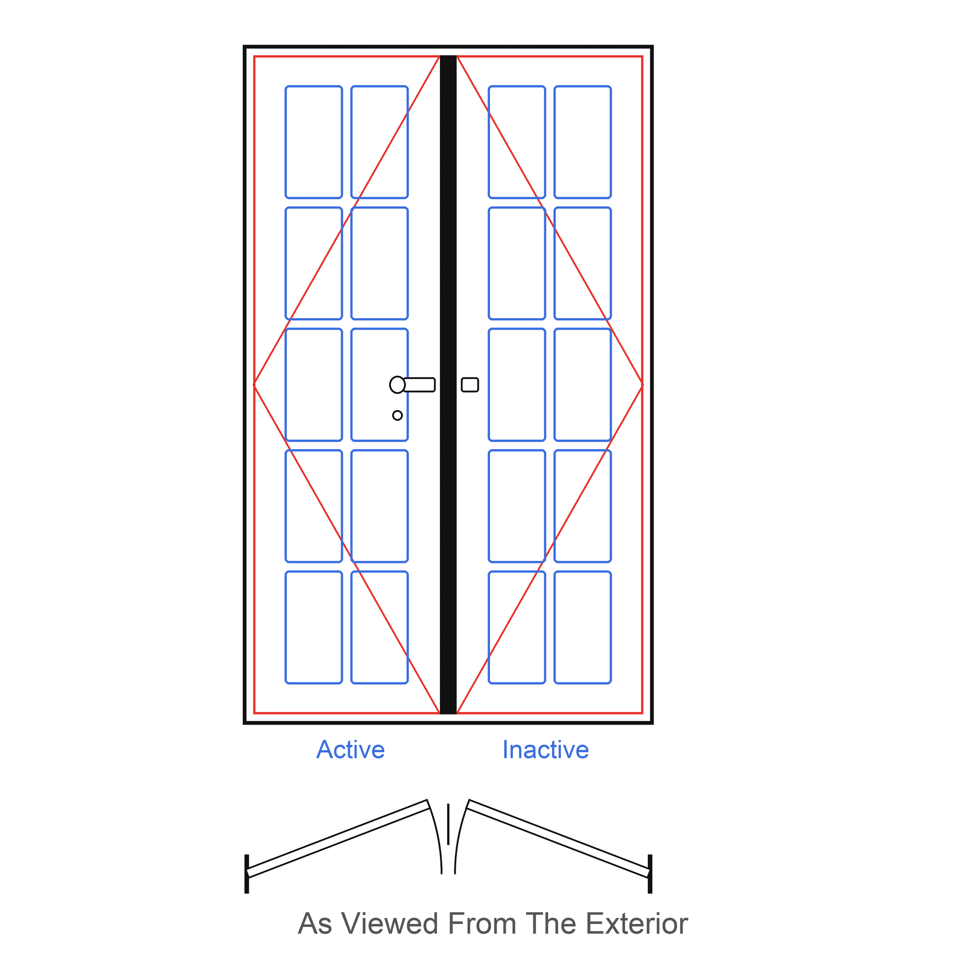 Marvin Ultimate Clad Inswing French Door 4 ft x 8 ft (Cn 4080), Stone White, Left Hand