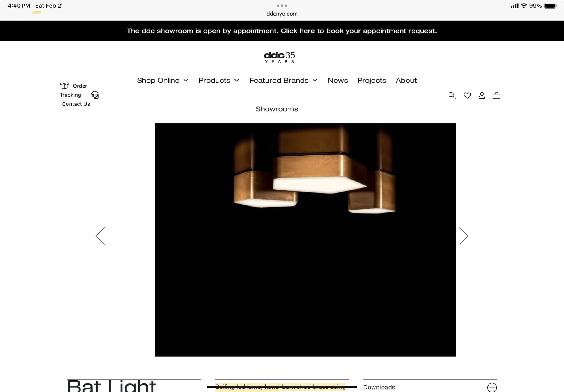 Henge Bat light - alternate view