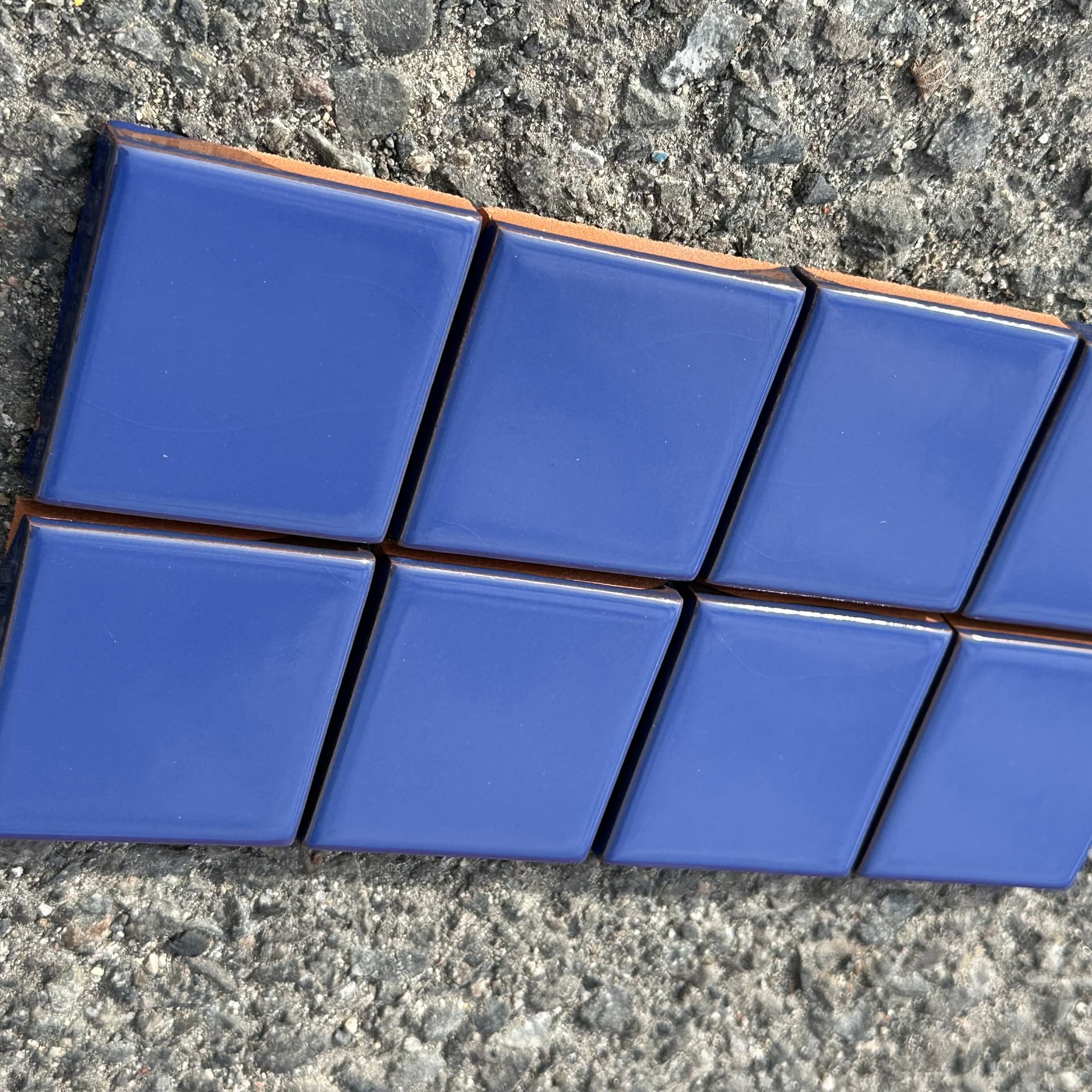 Fireclay Tile | 2x2 Field Tile in Lapis - alternate view
