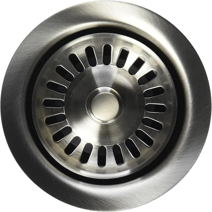 Mountain Plumbing Complete Stopper & Strainer Unit, brushed stainless steel, 3.5"W x 3.13"H