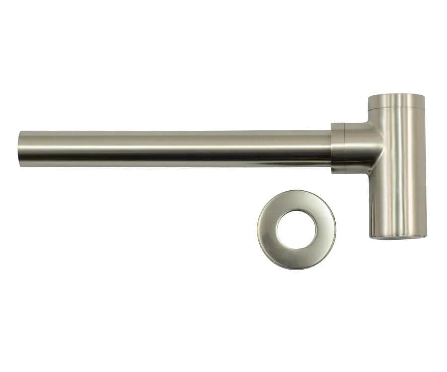 Mountain Plumbing Round Bottle Trap, brushed nickel metal plated brass, 4-3/4" tall