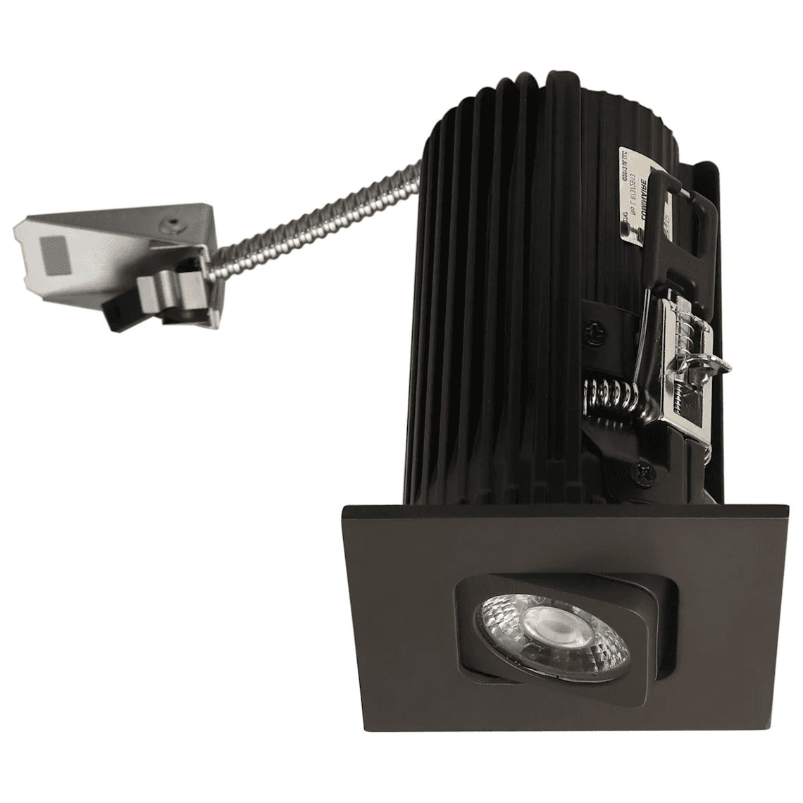 ELCO Lighting Teak System 1-1/2" integrated LED adjustable square recessed trim in bronze