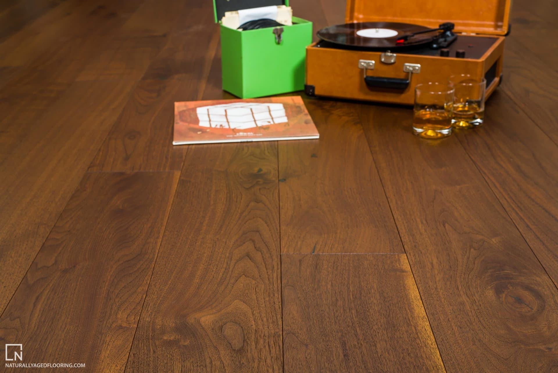 Walnut Solid Hardwood Flooring Planks - from Naturally Aged Flooring Medallion Collection NIB - alternate view