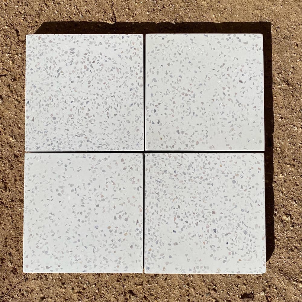 Tabarka Studio Urban Terrazzo 6x6 white cement tiles