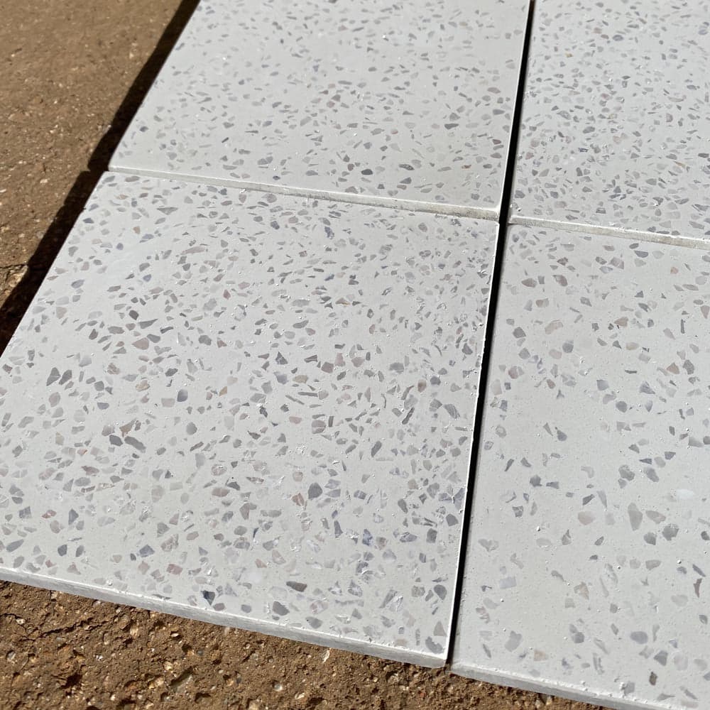 Tabarka Studio | Urban Terrazzo 6x6 Tiles in White - alternate view
