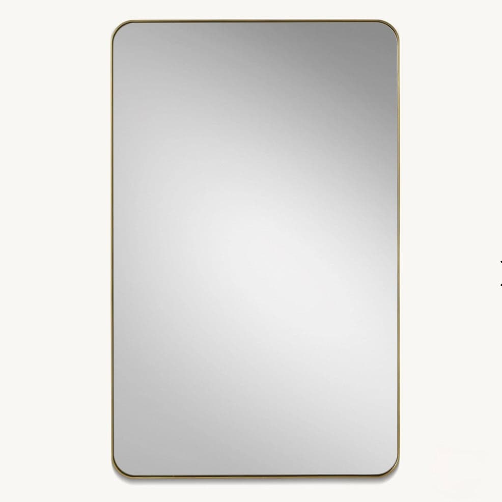 Restoration Hardware Cameron Inset Medicine Cabinet in brushed brass, 18½"W x 29½"H