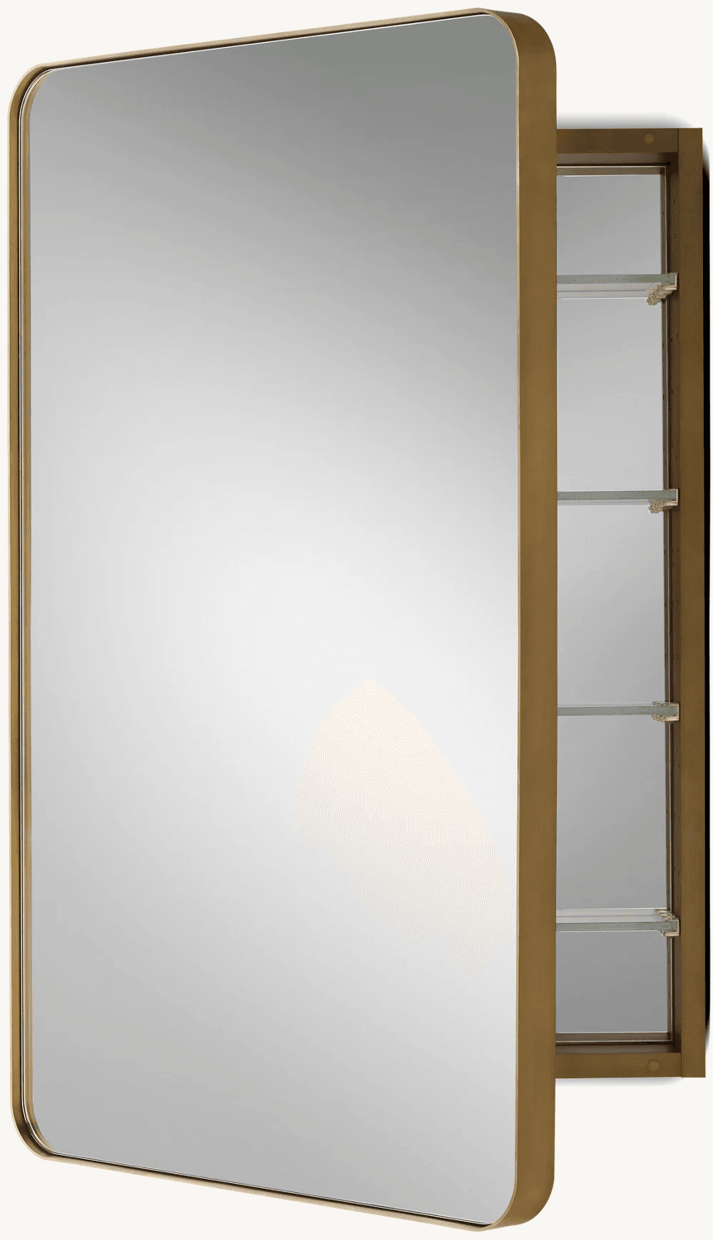 Restoration Hardware | Cameron Inset Medicine Cabinet in Brushed Brass - alternate view