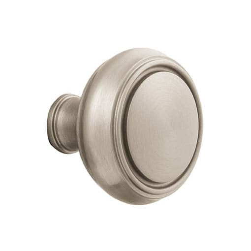 Baldwin Estate Knob Pair in Satin Nickel, solid forged brass, 2.4" diameter