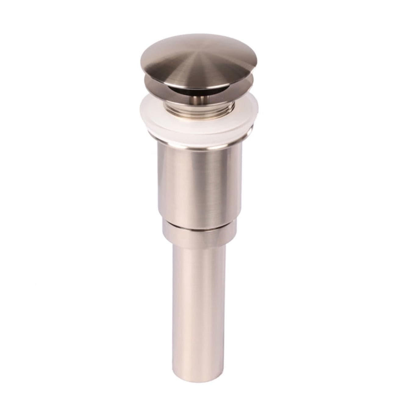 Lacava Stationary Lav Drain in Satin Nickel with dome cover and brass construction
