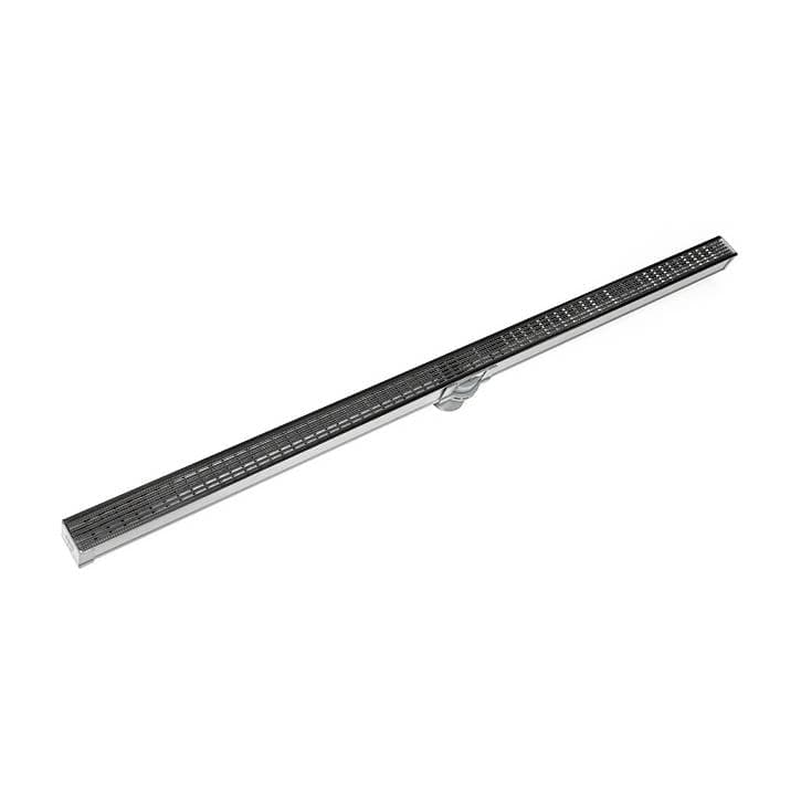 Infinity Drain 48" x 2" matte black stainless steel linear shower drain kit
