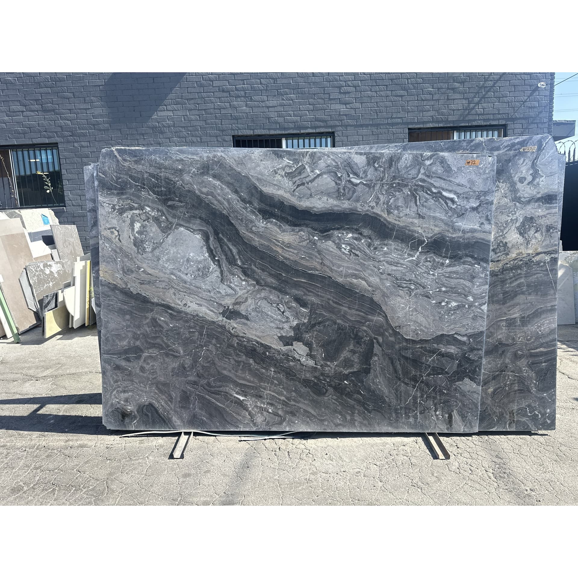 Stoneland USA | Arabescato Orobico Italian Marble Slab — Cracked, 3/4", approx. 108" × 75"