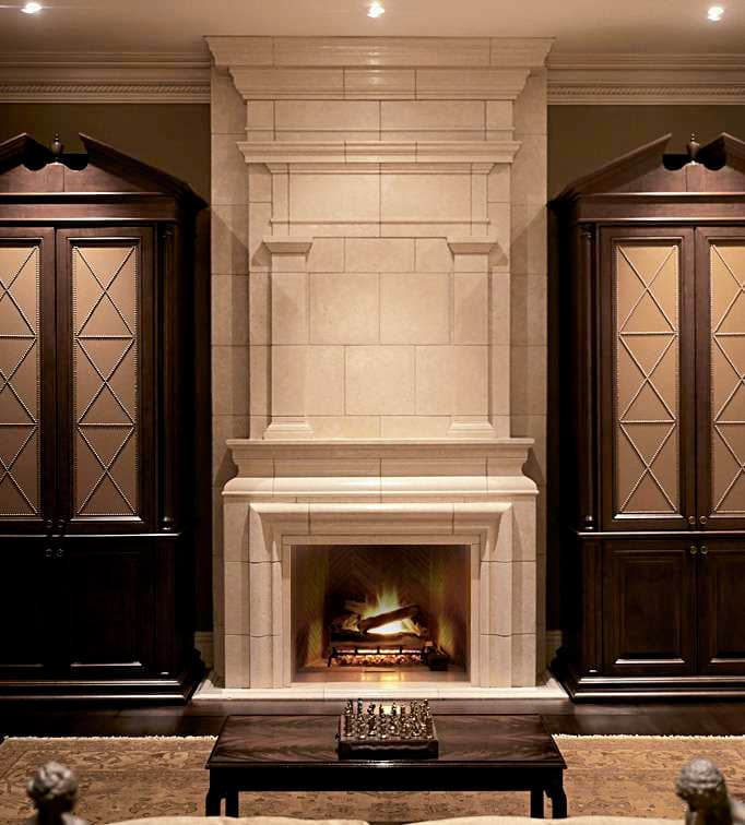 Tartaruga Design | Mereworth Honed Limestone Fireplace Mantel