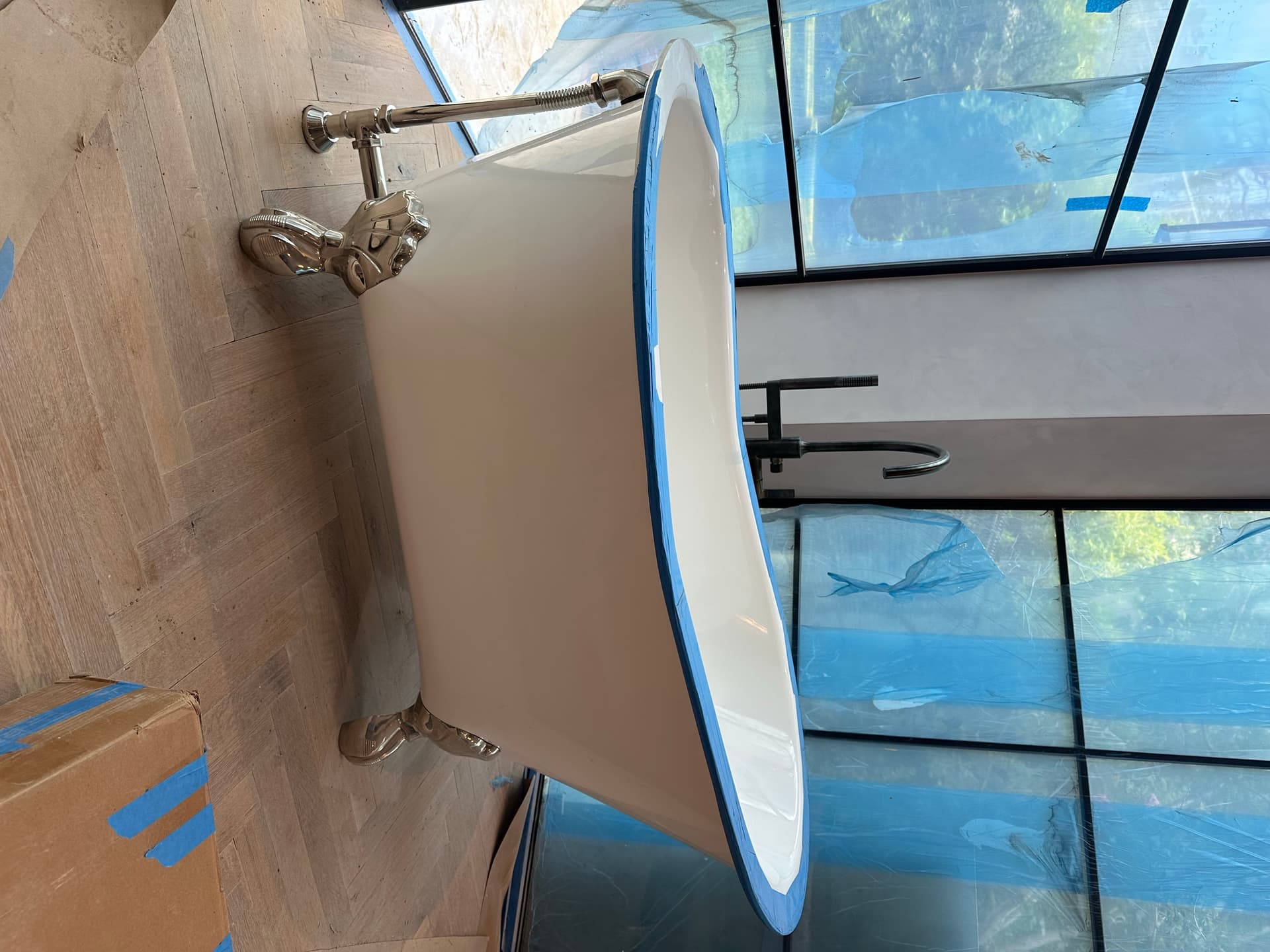 Crosswater London Belgravia 60 inch slipper clawfoot soaking tub with polished chrome feet