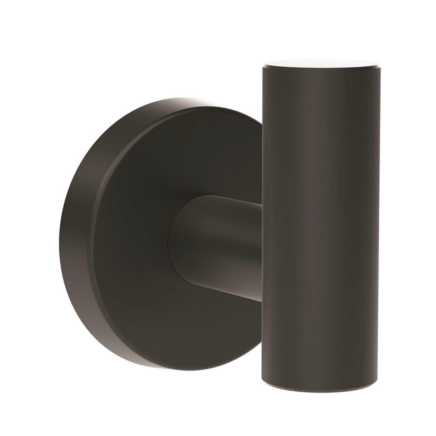 Amerock Arrondi Single Robe Hook in Matte Black, 2" length