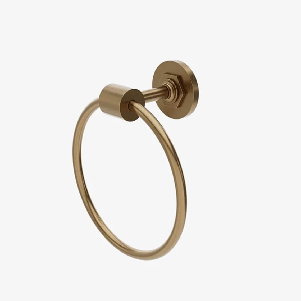 Waterworks Henry 6-1/2" Wall-Mounted Towel Ring in Vintage Brass