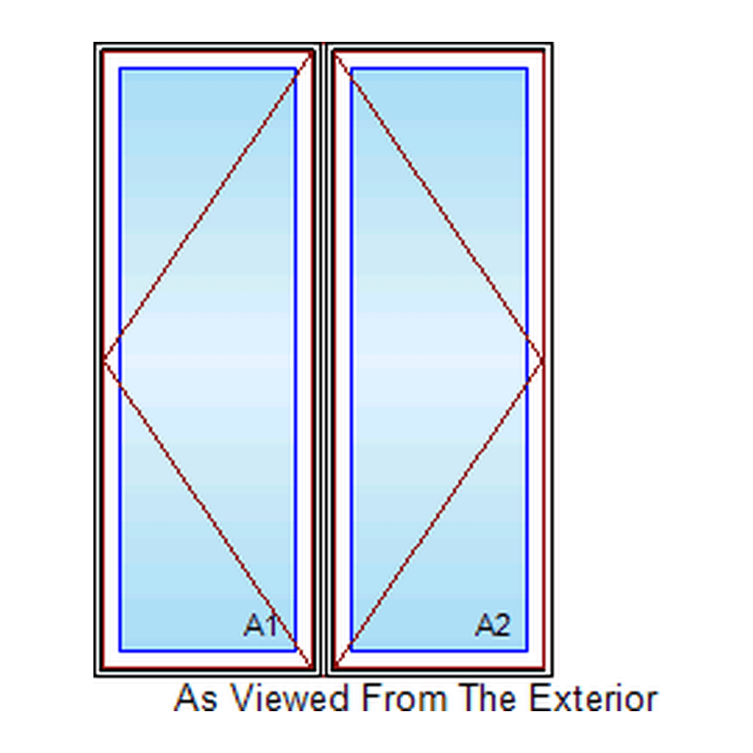 Marvin Essential Casement Window - 2-Panel, X-X