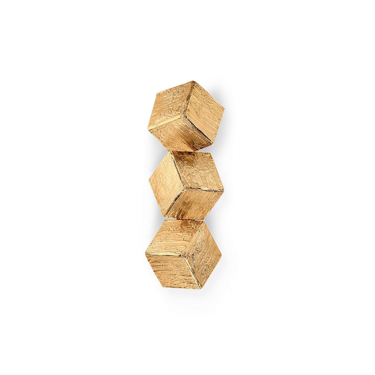 Boca Do Lobo Cubic Big Sconce wall light in casted brass with gold plating, 7.3" W x 6" D x 18.9" H