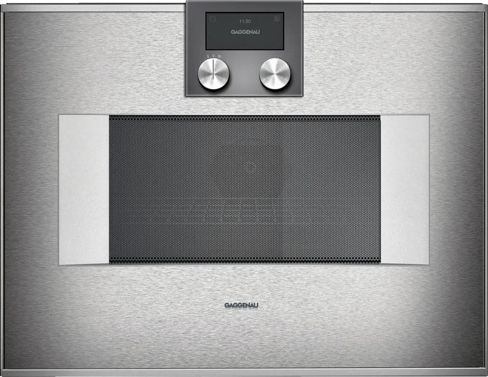 Gaggenau | 400 series oven 30'' door hinge: right, Stainless Steel Behind Glass
