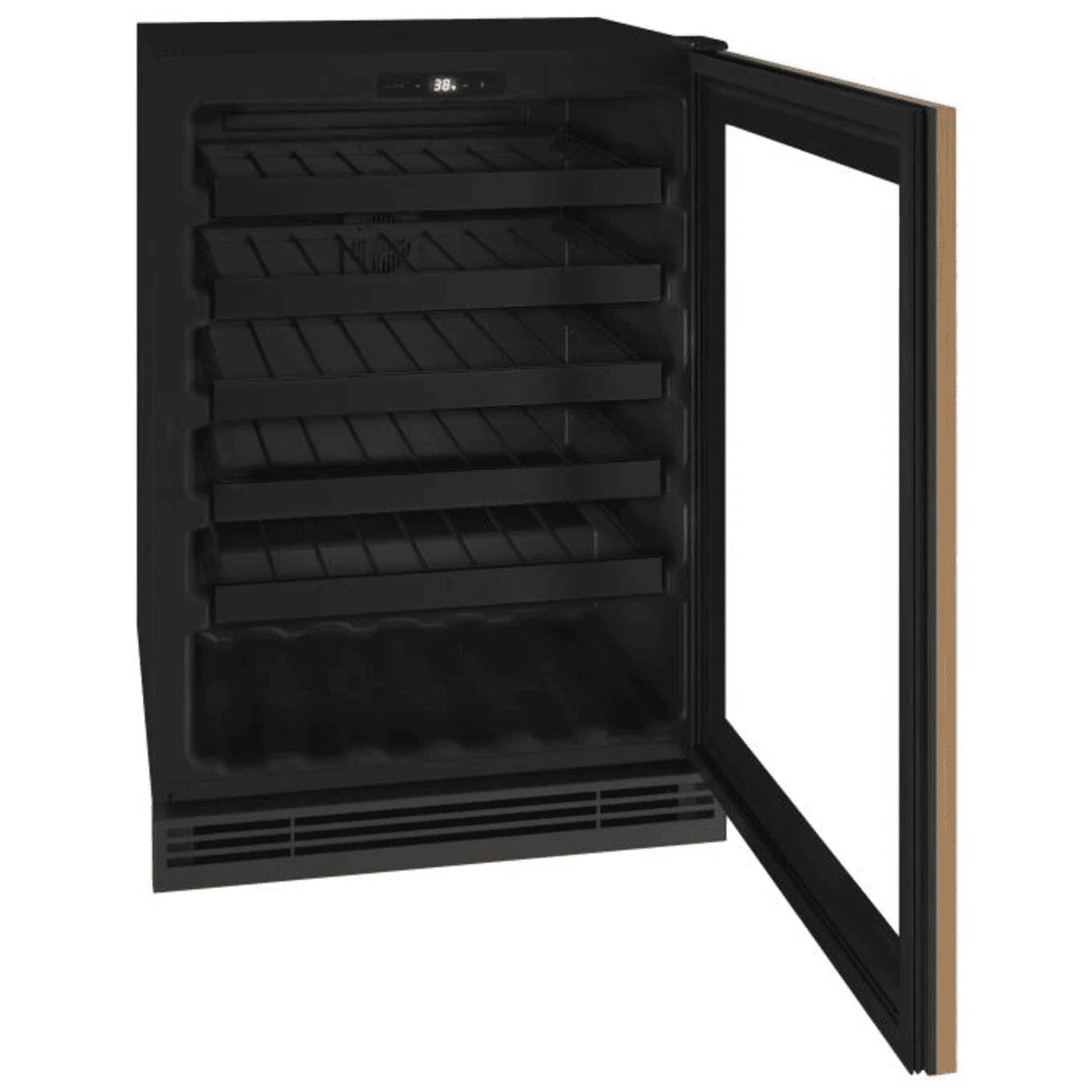 U-Line | 1 Class 24 Inch Wide 48 Bottle Capacity Panel Ready Built-In / Free Standing Wine Cooler with Low-E Glass Door and LED Lighting - alternate view