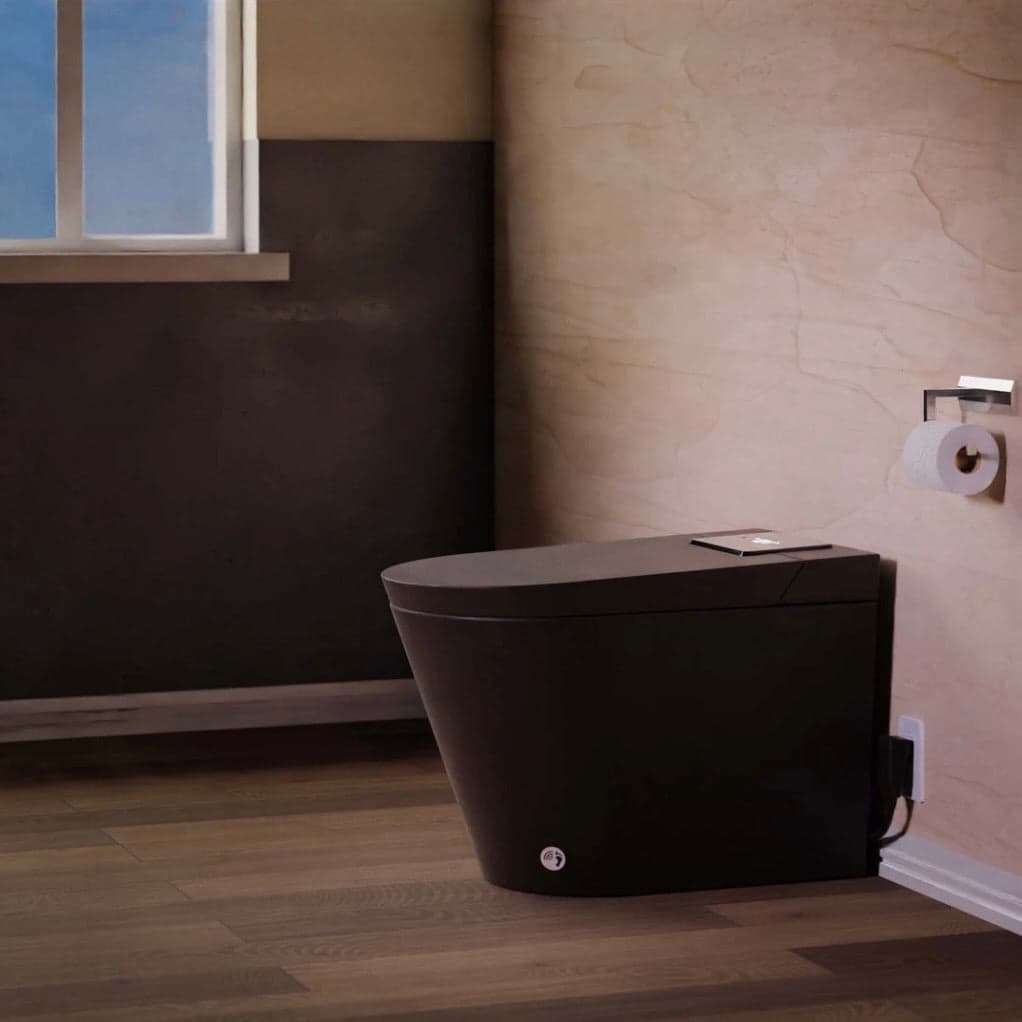 Trone STCM1 Smart Bidet Toilet with ToeTouch and Auto Open in Matte Black