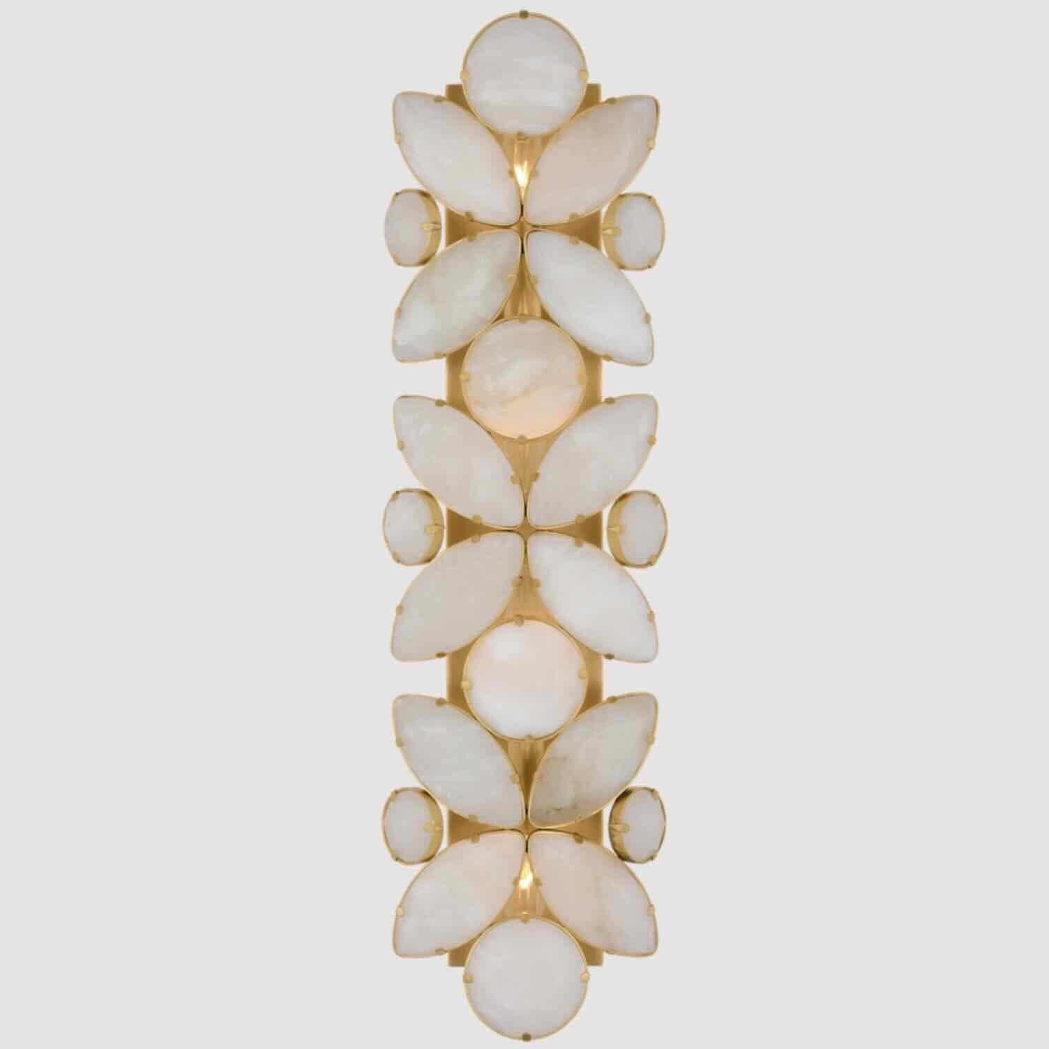 Visual Comfort & Co. Kate Spade Sconce in Soft Brass with Alabaster, 25.75" height