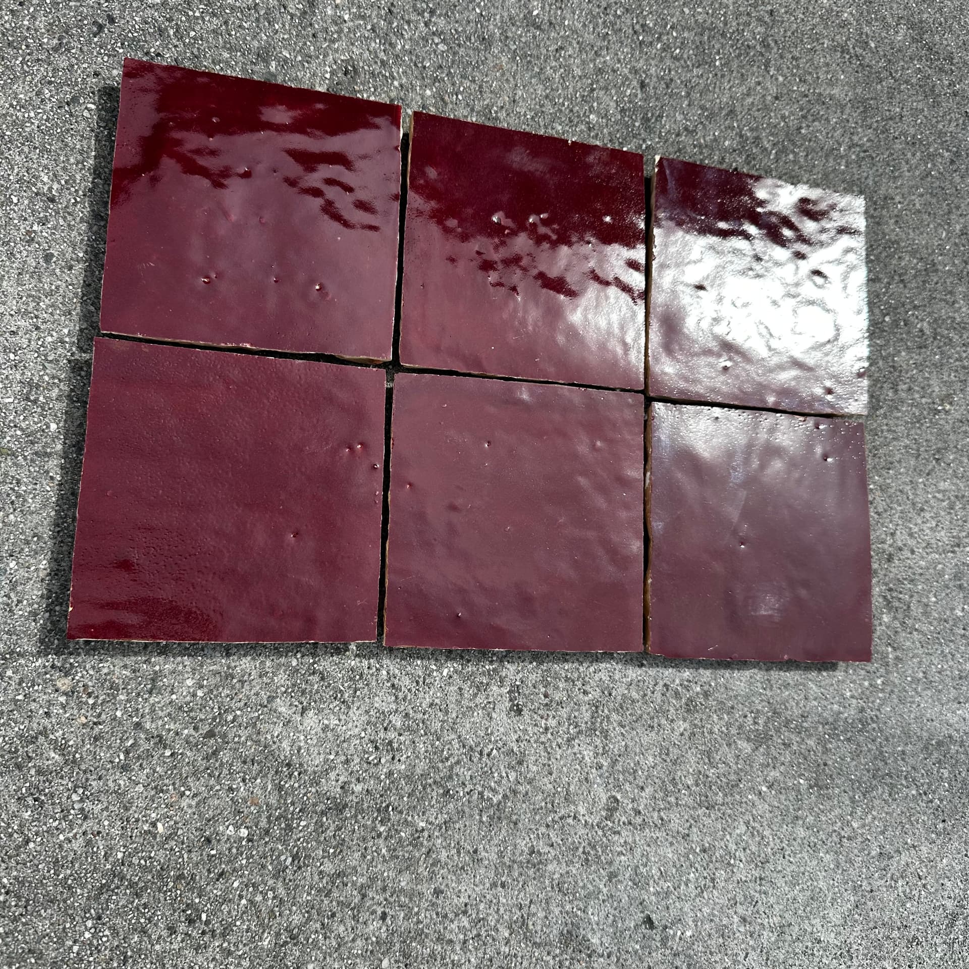 Lili Tile | Paprika Red Zellige Tile - 4x4 Square - alternate view