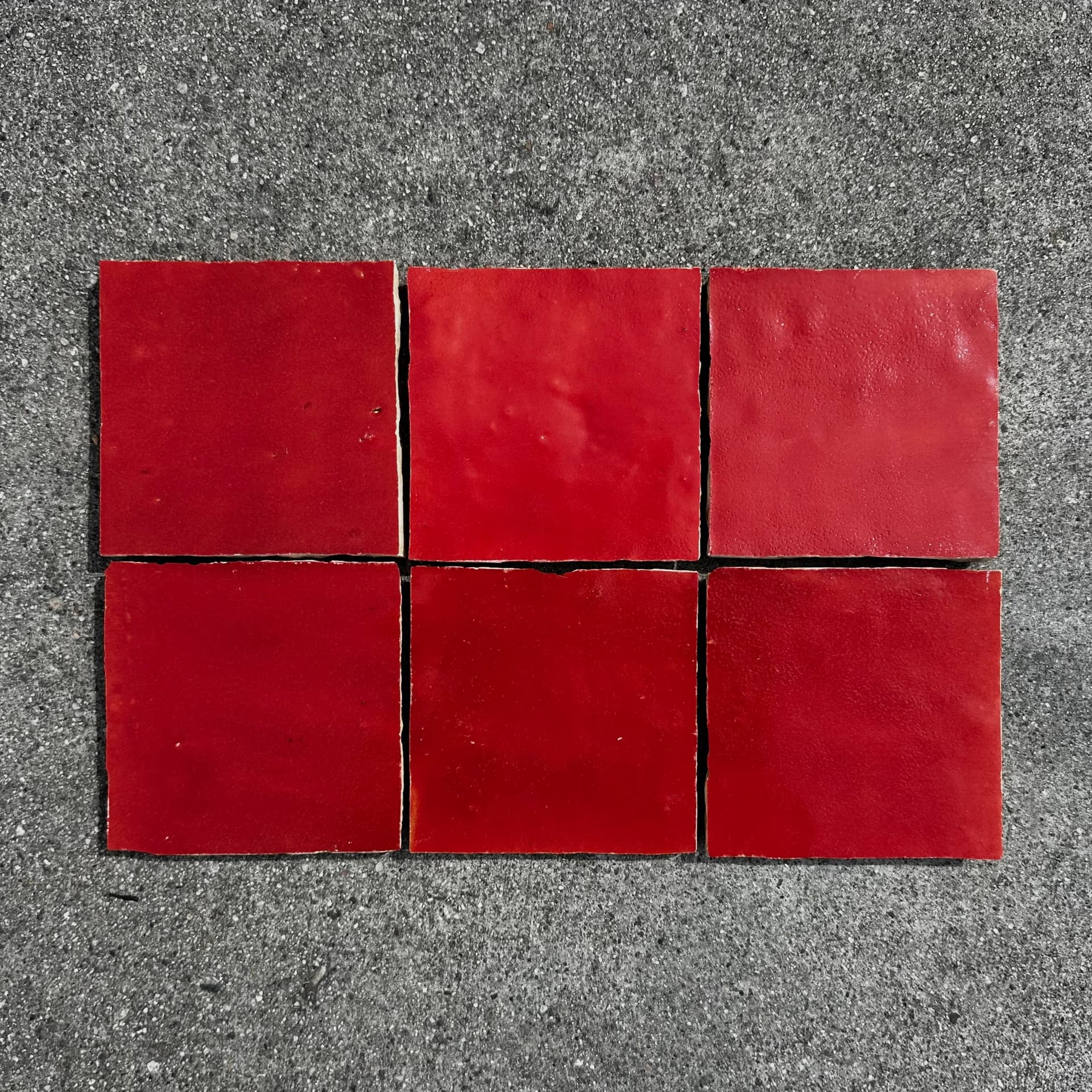 Lili Tile | Hibiscus Red Zellige Tile - 4x4 Square