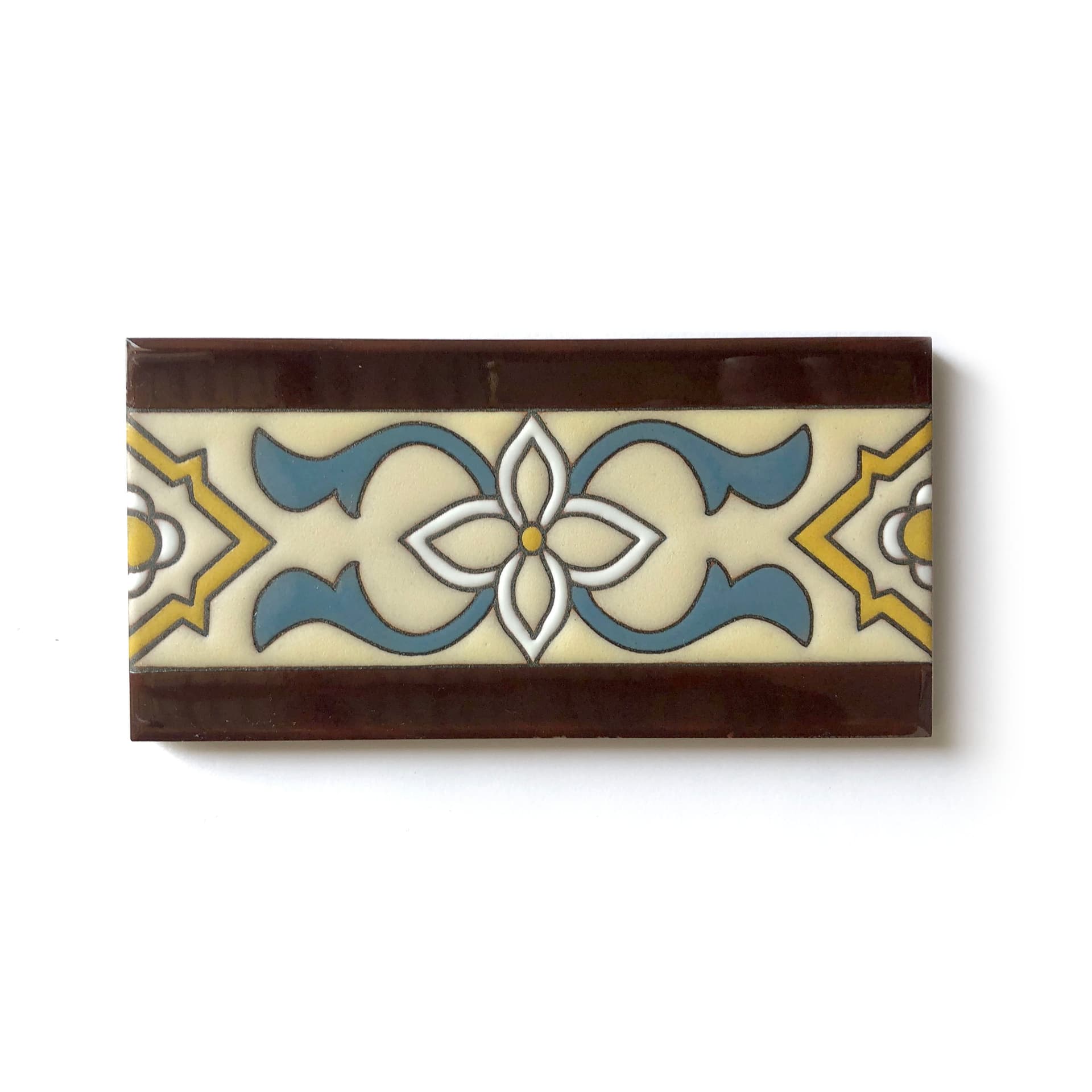 Malibu Ceramics Works Deco Tile MC L3-22 Colored Version 3 x 6 ceramic wall tile