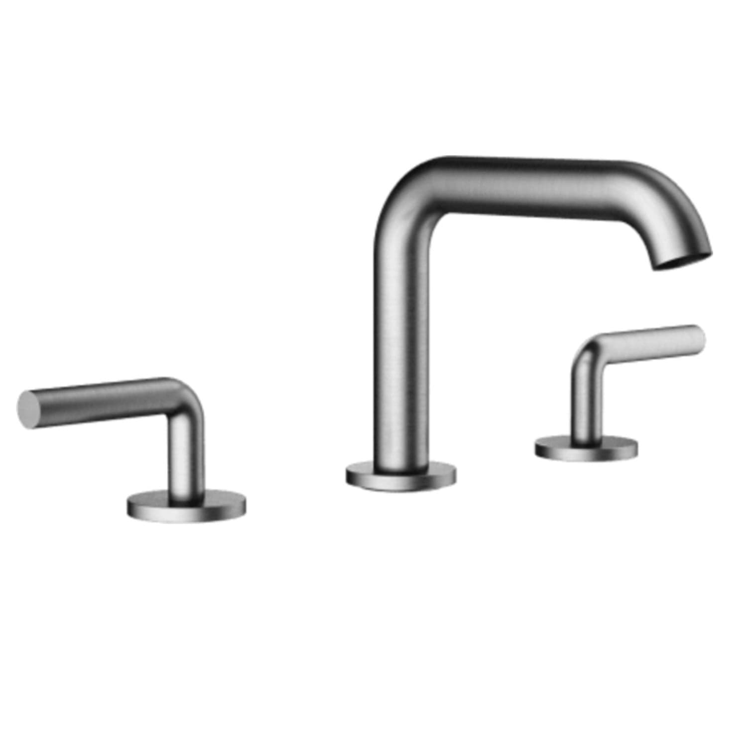Santec Circ Widespread Bathroom Faucet in Satin Nickel with lever handles