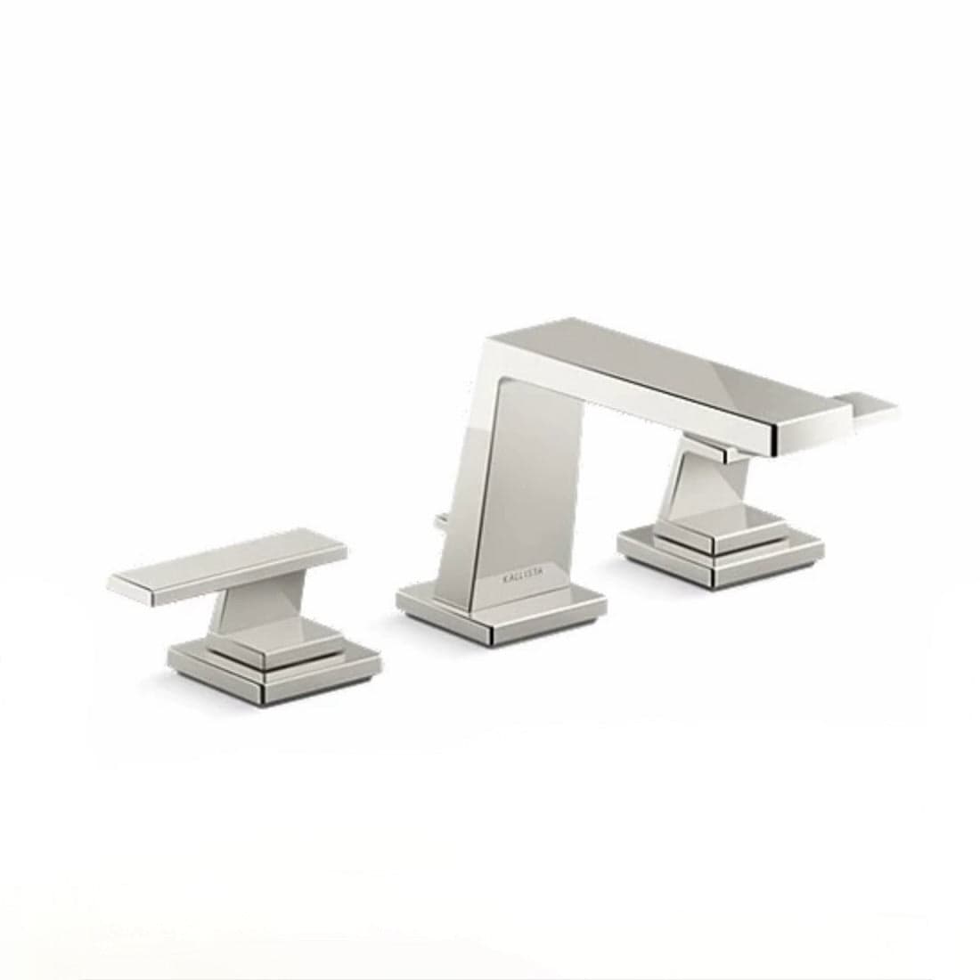 Kallista Klyne Sink Faucet with pure spout and lever handle in nickel silver finish