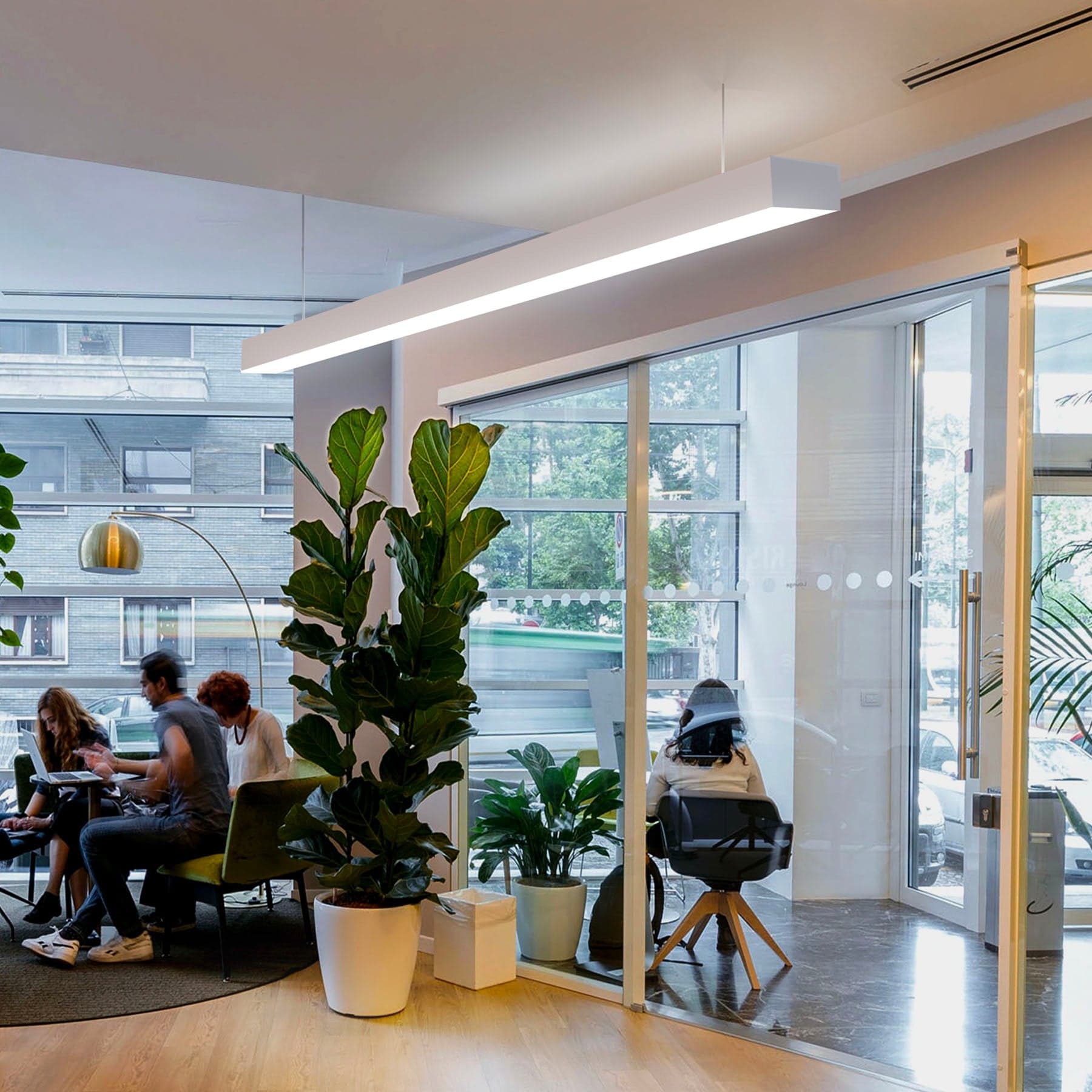 Finelite Linear LED Luminaire High Performance 4 in Aperture in white