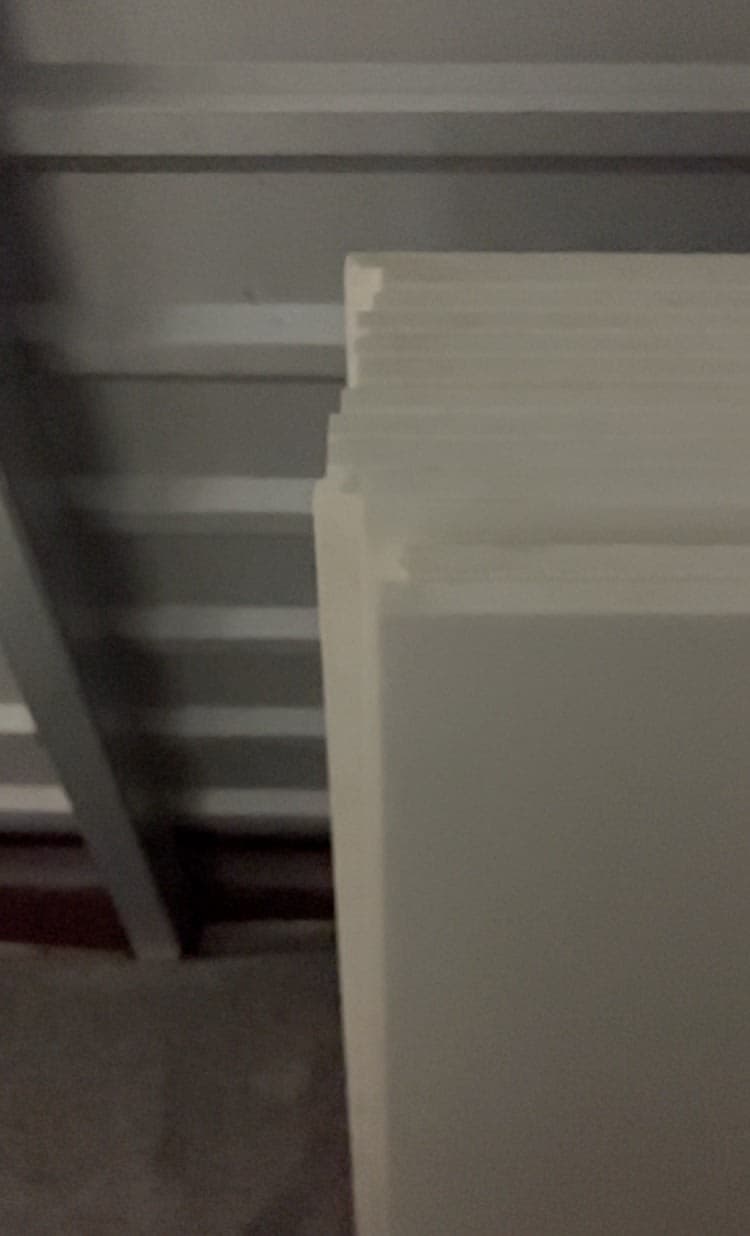 Pure-white glass tile, 36x36cm, 2cm thick, 89 pieces available