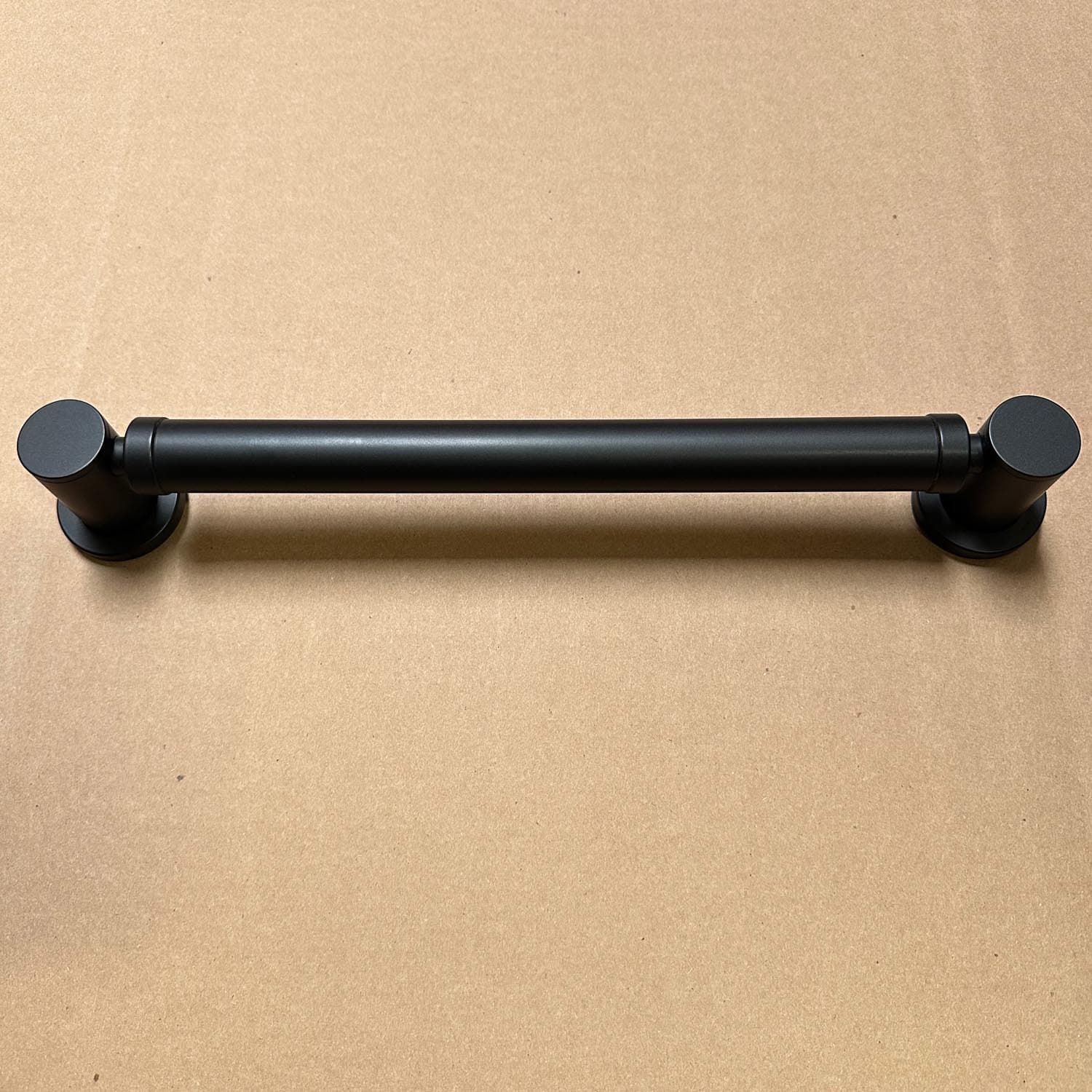 Graff Artemis Round 16" Grab Bar in Matte Black, solid brass construction