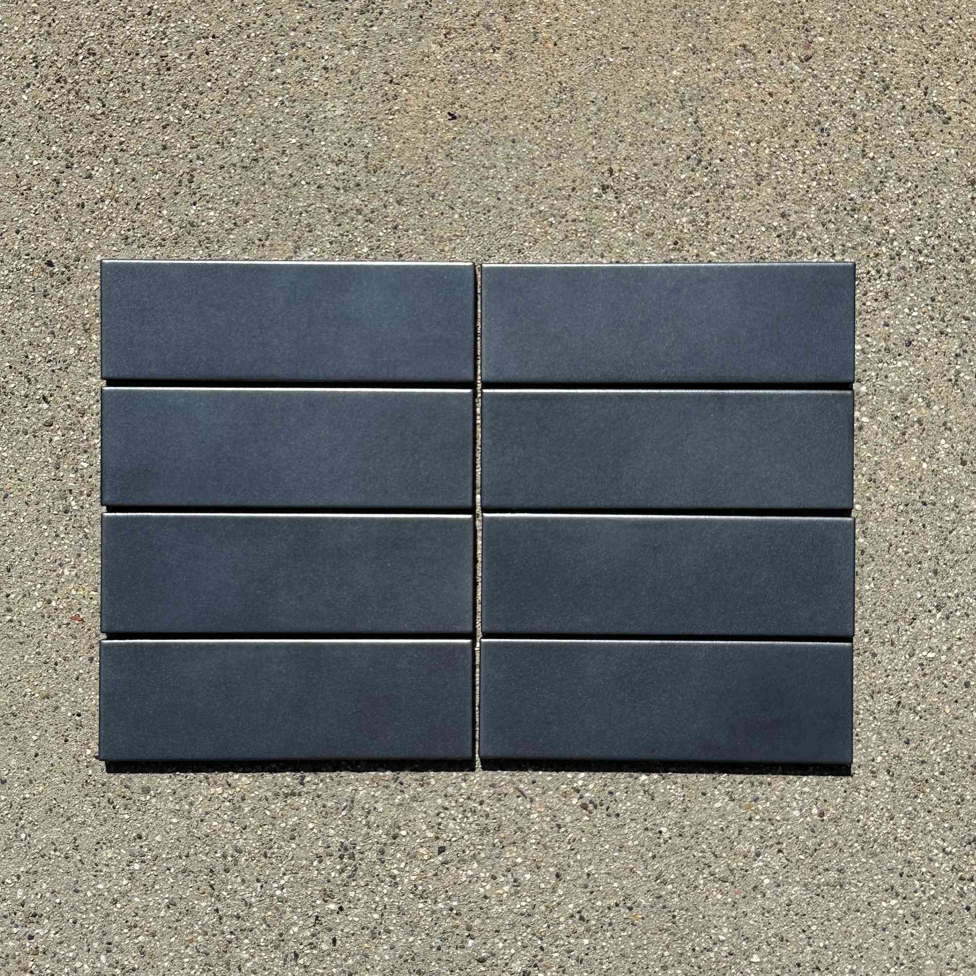 Ann Sacks 2x5 Context Field Tile in Black Metallic