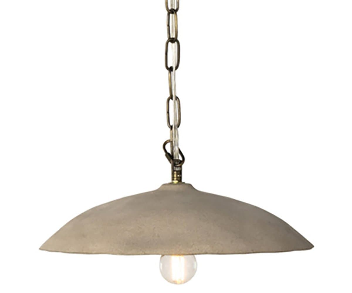 Four Hands | Organic Ceramic Pendant — Antique Brass