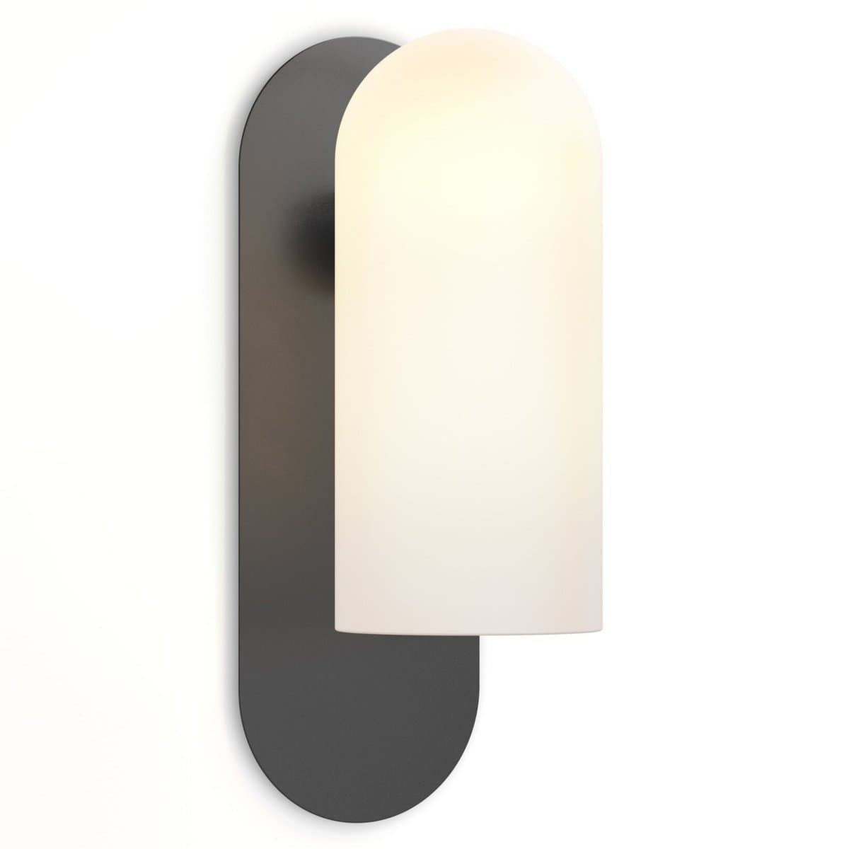 Four Hands | Schwung x Four Hands Odyssey Wall Sconce — Opal Matte, Black Gunmetal, Medium