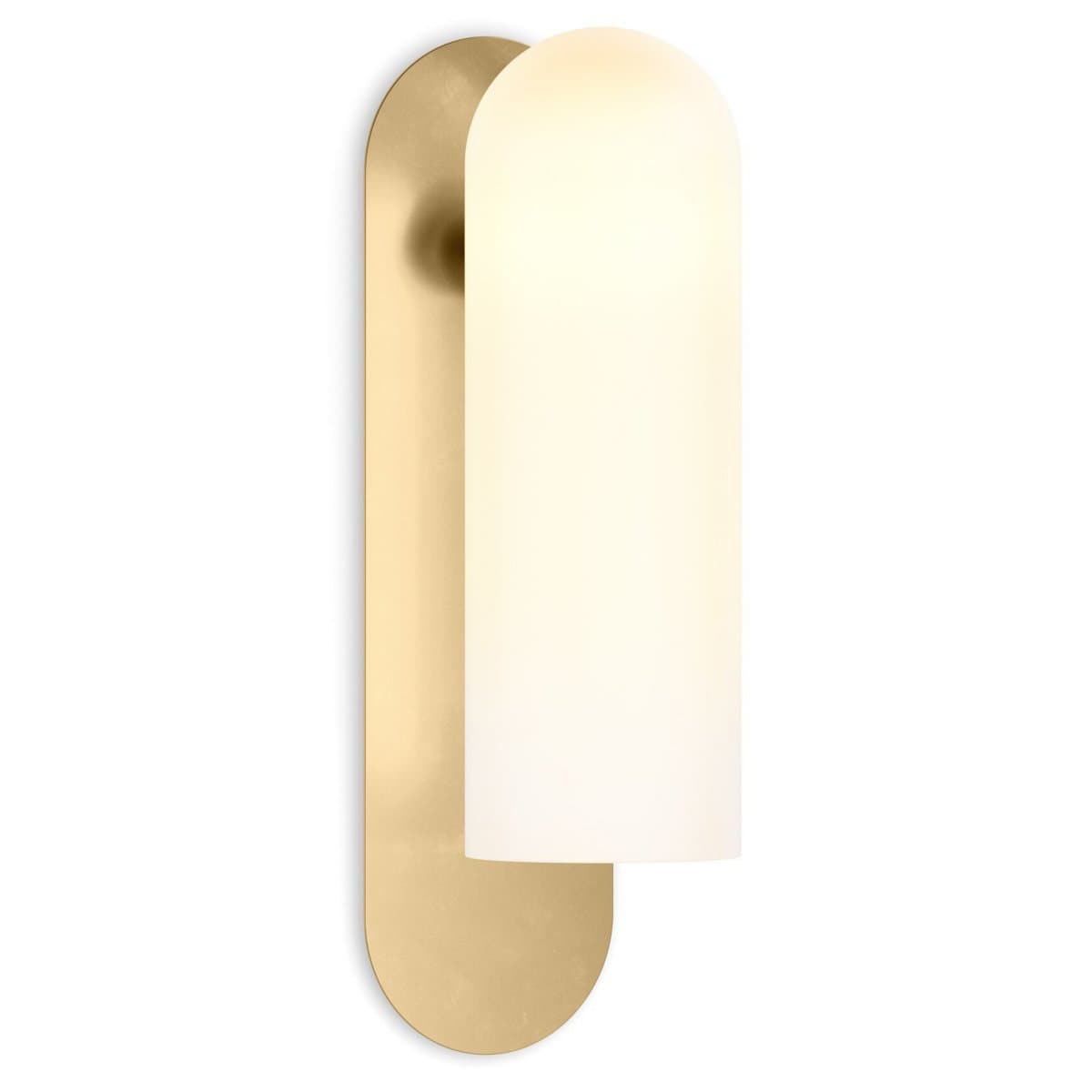 Four Hands | Schwung x Four Hands Odyssey Wall Sconce — Opal Matte, Burnished Brass, Large